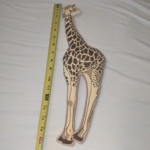 Giraffe Pillow - Broder Press - Hand Silkscreened - Contour Shaped Giraffe Toy